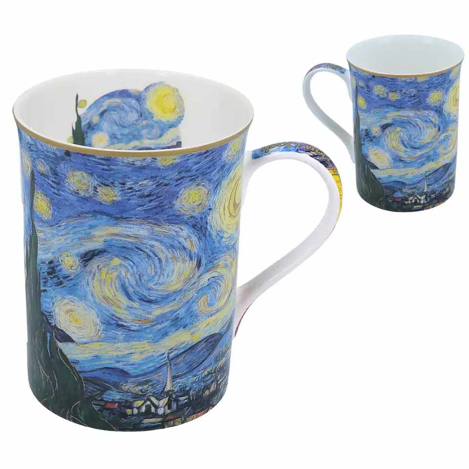 Classic New mug decorated with Vincent van Gogh The Starry Night artwork – CARMANI