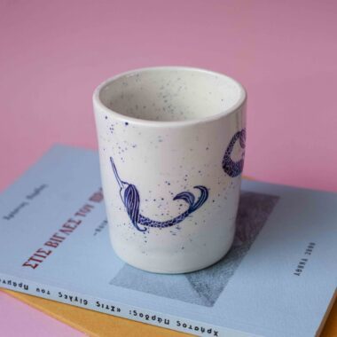 Alternative view of Ceramic Cup with Mermaids - Mugaki