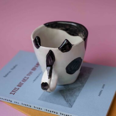 Alternative view of Ceramic Tuxedo Cat Mug - Mugaki