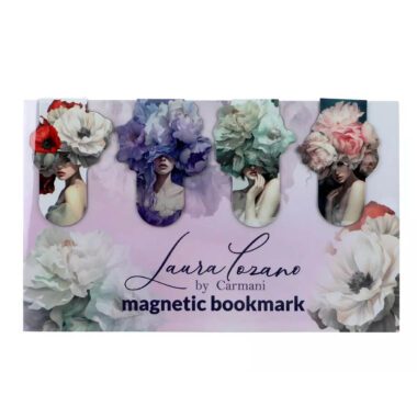 Set of 4 magnetic bookmarks with L. Lozano artworks – CARMANI
