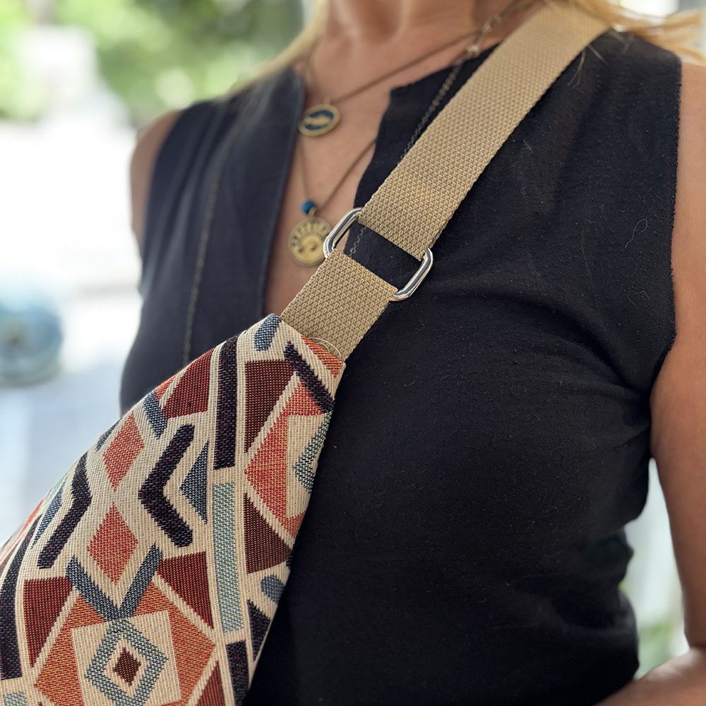 Ηandmade Ethnic Pattern Shoulder Bag - Panino - Image 3