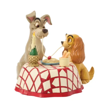 Disney Traditions Jim Shore Lady και Tramp Dinner for Two – ρομαντικό διακοσμητικό LED με μακαρόνια