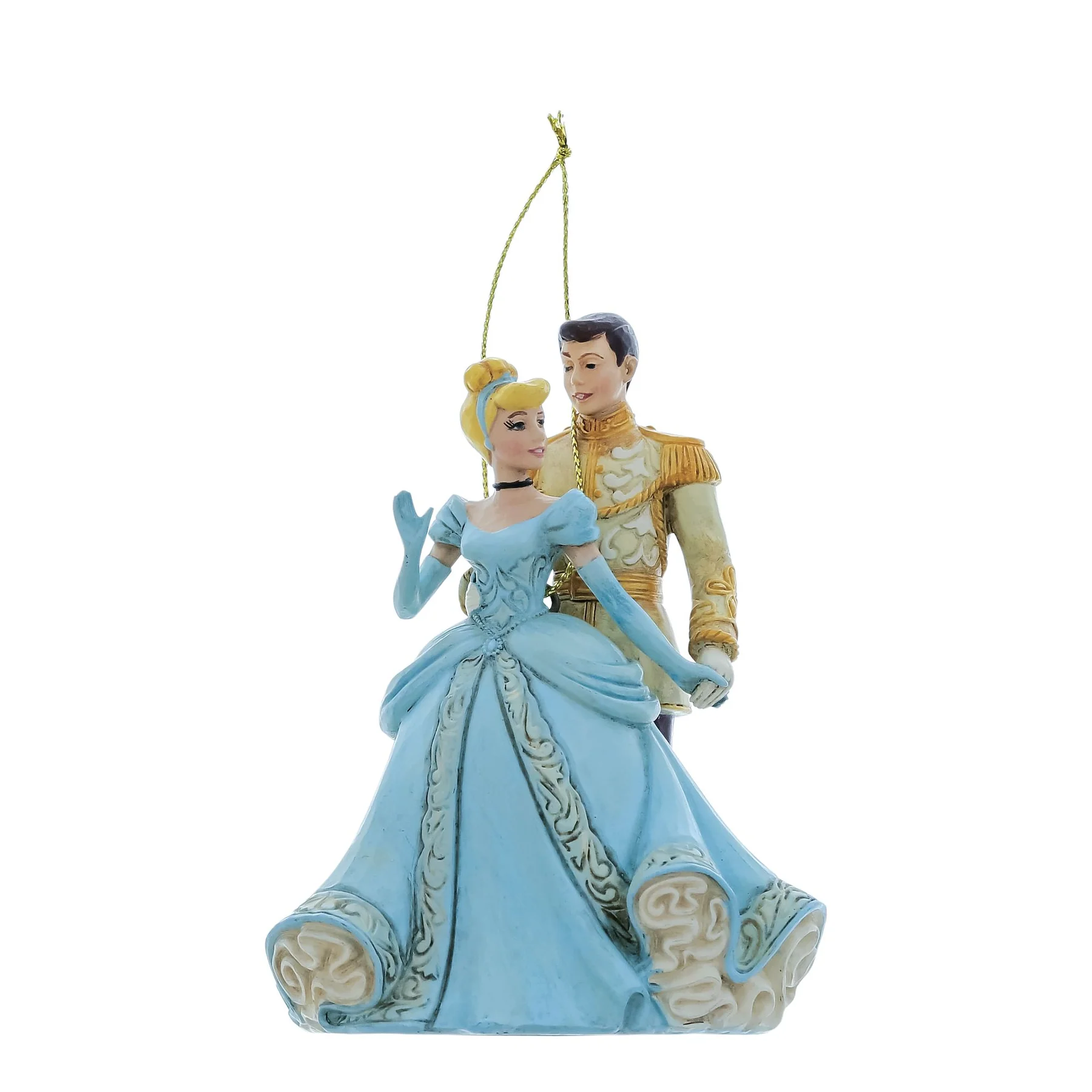 Disney Traditions χριστουγεννιάτικο κρεμαστό στολίδι με τη Cinderella και τον Πρίγκιπά της, σχεδιασμένο από τον Jim Shore.
