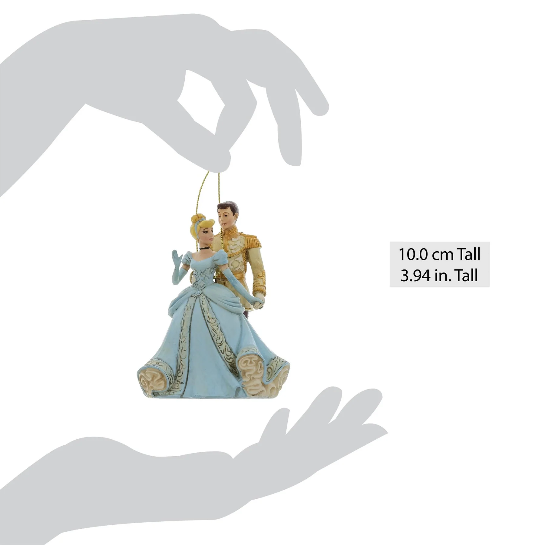 Cinderella & Prince Hanging Ornament by Jim Shore - Disney Traditions - Image 4