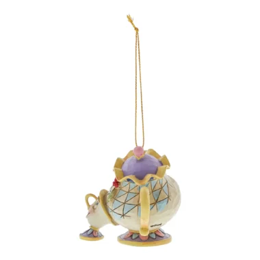 Disney Traditions Jim Shore Mrs. Potts και Chip – κρεμαστό χριστουγεννιάτικο στολίδι Beauty and the Beast