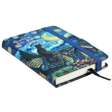 CARMANI A7 notebook with a decorative cover featuring artwork inspired by the paintings of Vincent van Gogh.