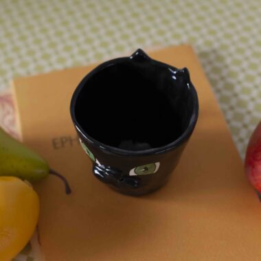 Alternative view of Black Cat Mug with 3D Snout 300 ml - Mugaki