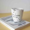 handmade ceramic cup perfect for fall and halloween days. χειροποίητη κεραμική κούπα κατάλληλη για φθινόπωρο και χαλογουιν.