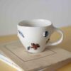 handmade ceramic mugs with 3d seashells. χειροποίητη κεραμική κούπα με 3ντι κοχύλια.