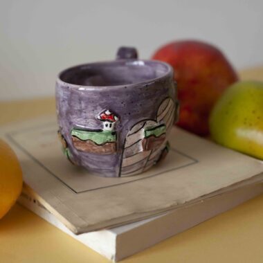Alternative view of Super Mario Purple Ceramic Mug 200ml - Mugaki