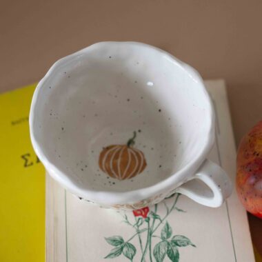 Alternative view of Ceramic Mug for Latte with Pumpkins 300 ml - Mugaki