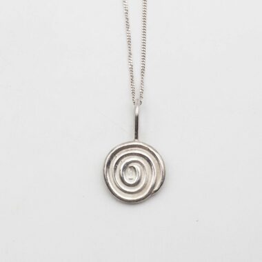 spiral-necklace sterling silver, χειροποιητο κοσμημα σπειρα ασημι 925,