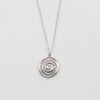 mini spiral sterling silver necklace, ασημένιο χειροποιητο κολιέ σπείρα μικρή, μινι σπειρα κολιέ, χειροποιητο κόσμημα