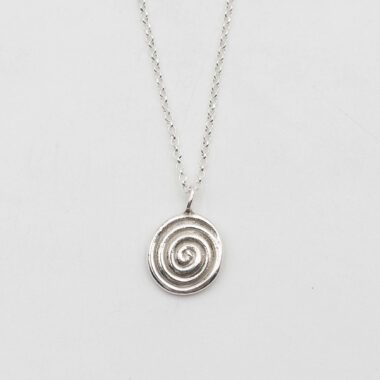 mini spiral sterling silver necklace, ασημένιο χειροποιητο κολιέ σπείρα μικρή, μινι σπειρα κολιέ, χειροποιητο κόσμημα